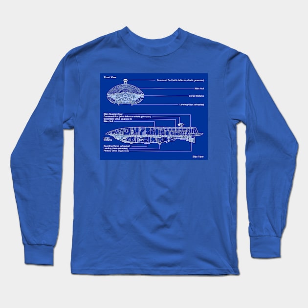 Rebel Transport Blueprint Long Sleeve T-Shirt by Starbase79